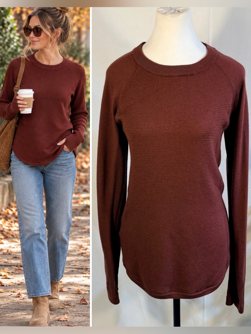 🧡Lululemon Sit In Lotus Sweater Savannah 100% Merino Wool Pullover Sz 6🧡